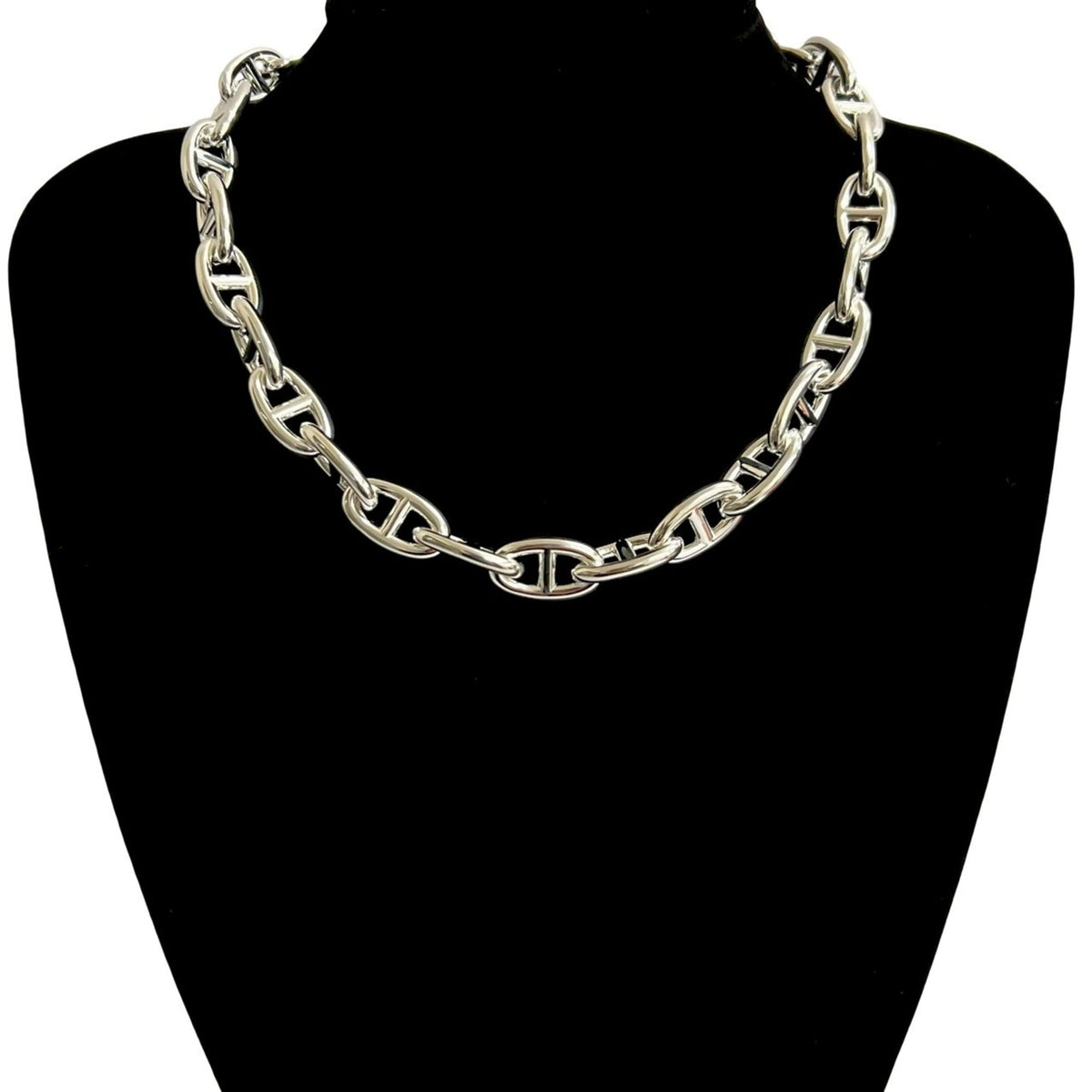 Hermes Chaine d'Ancre Pendant Necklace Sterling Silver