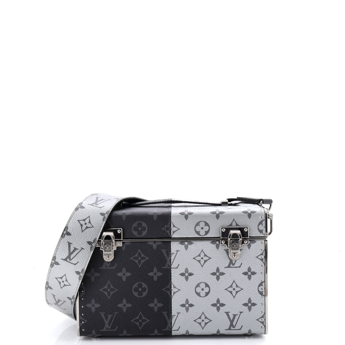Louis Vuitton Trunk Shoulder Bag Monogram Eclipse Split Canvas Mini