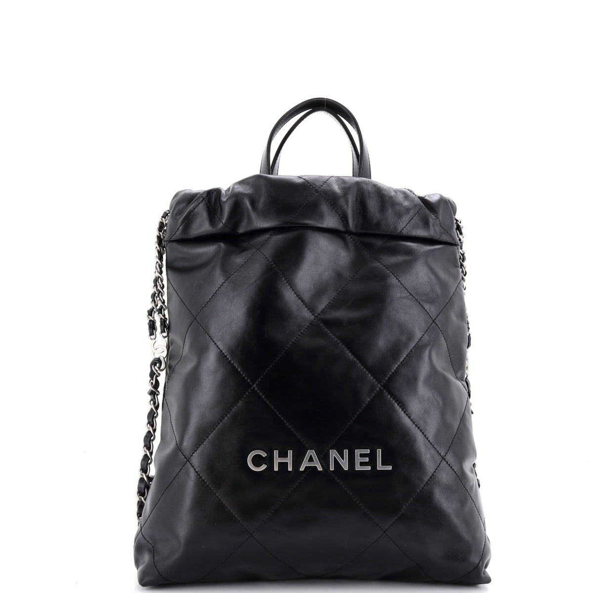 Chanel 22 Chain Backpack Quilted Calfskin Medium