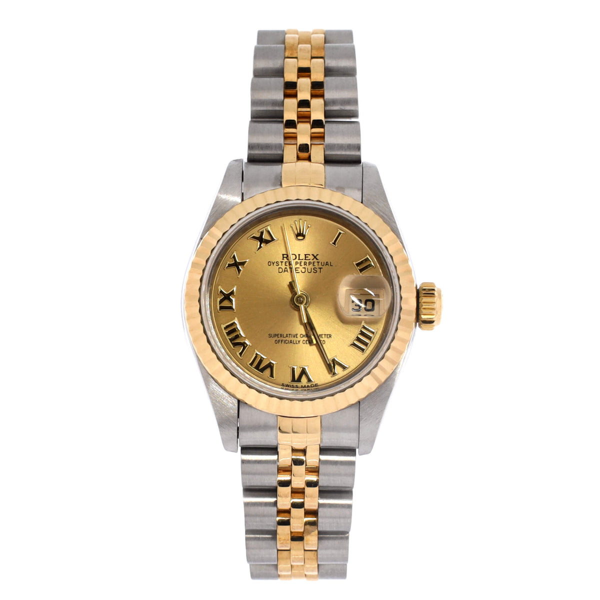 Rolex Oyster Perpetual Datejust Automatic Watch Stainless Steel and Yellow Gold 26