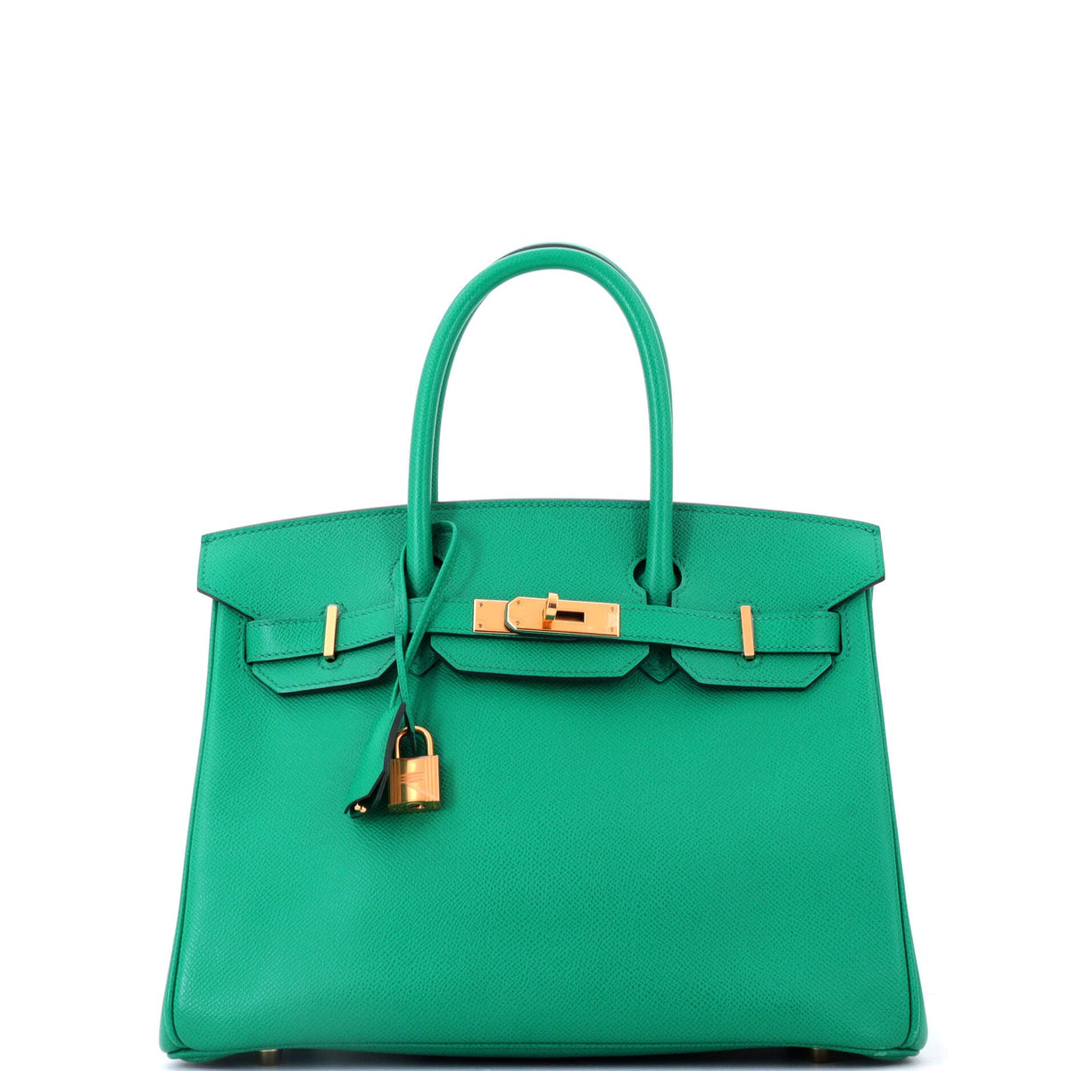 Hermes Birkin Handbag Vert Jade Epsom with Gold Hardware 30