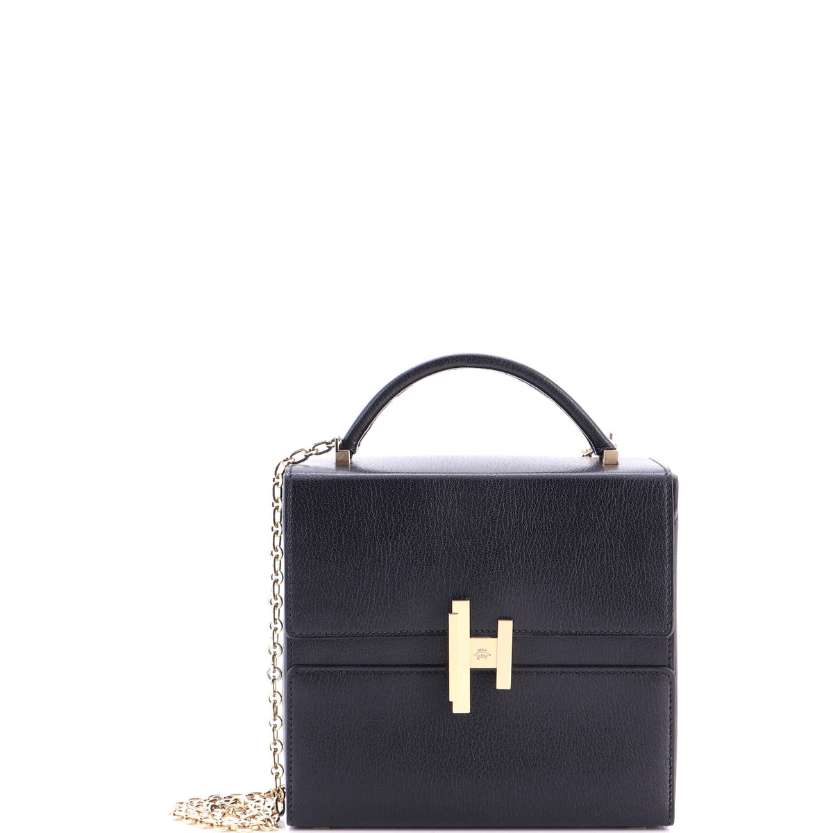 Hermes Cinhetic Top Handle Bag Chevre Chamkila