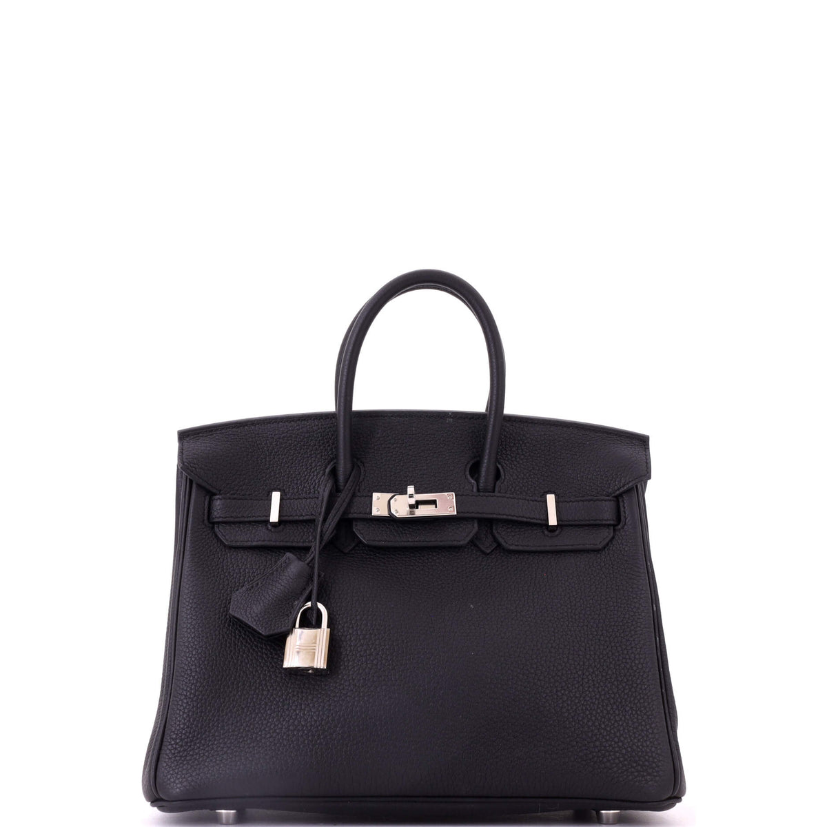 Hermes Birkin Handbag Noir Togo with Palladium Hardware 25