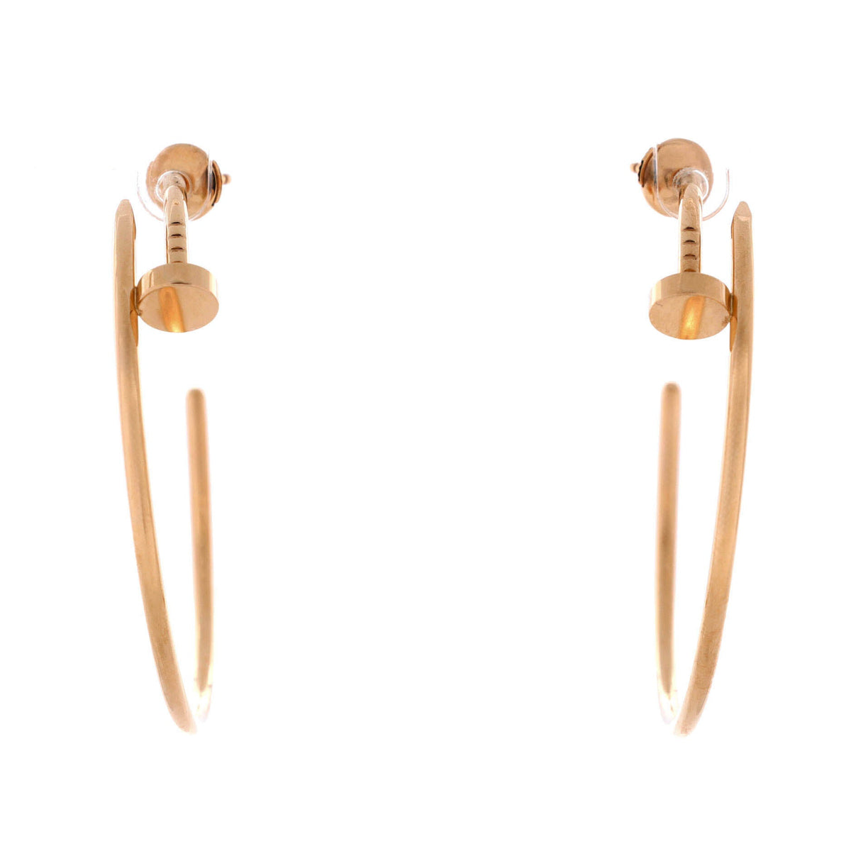 Cartier Juste un Clou Hoop Earrings 18K Rose Gold XL