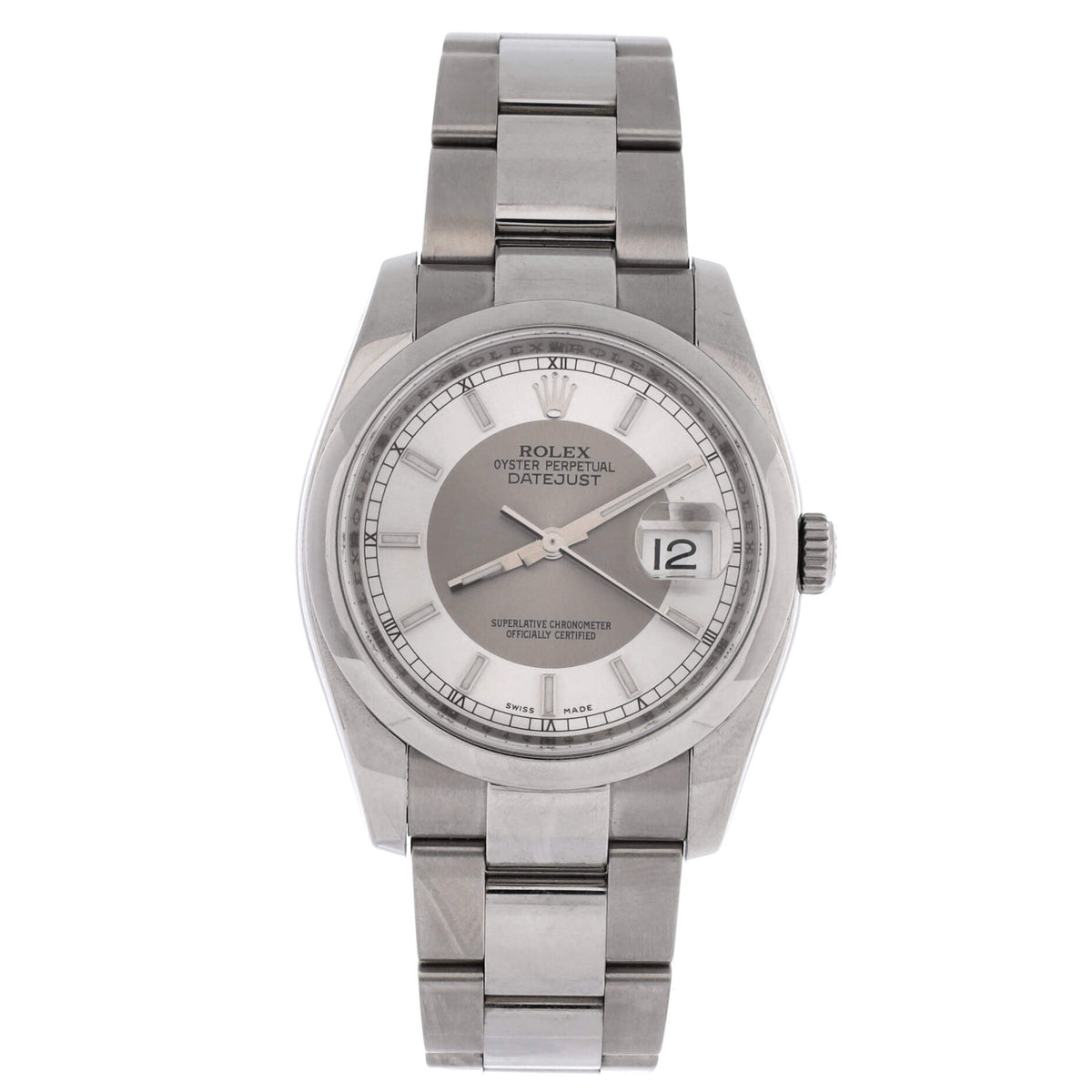 Rolex Oyster Perpetual Datejust Automatic Watch Stainless Steel 36