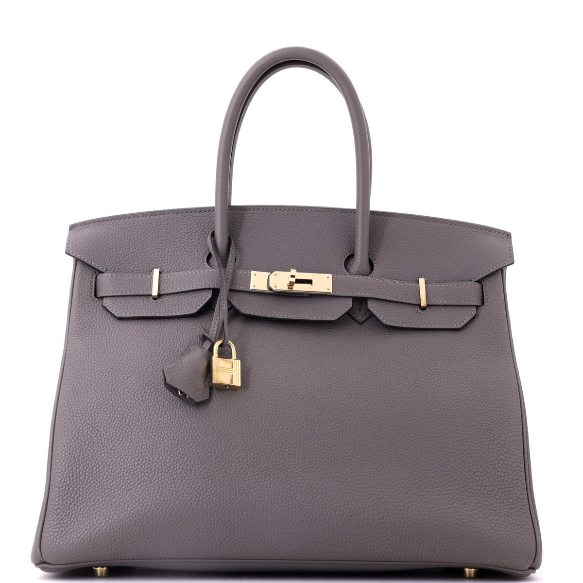 Hermes Birkin Handbag Gris Meyer Togo with Gold Hardware 35
