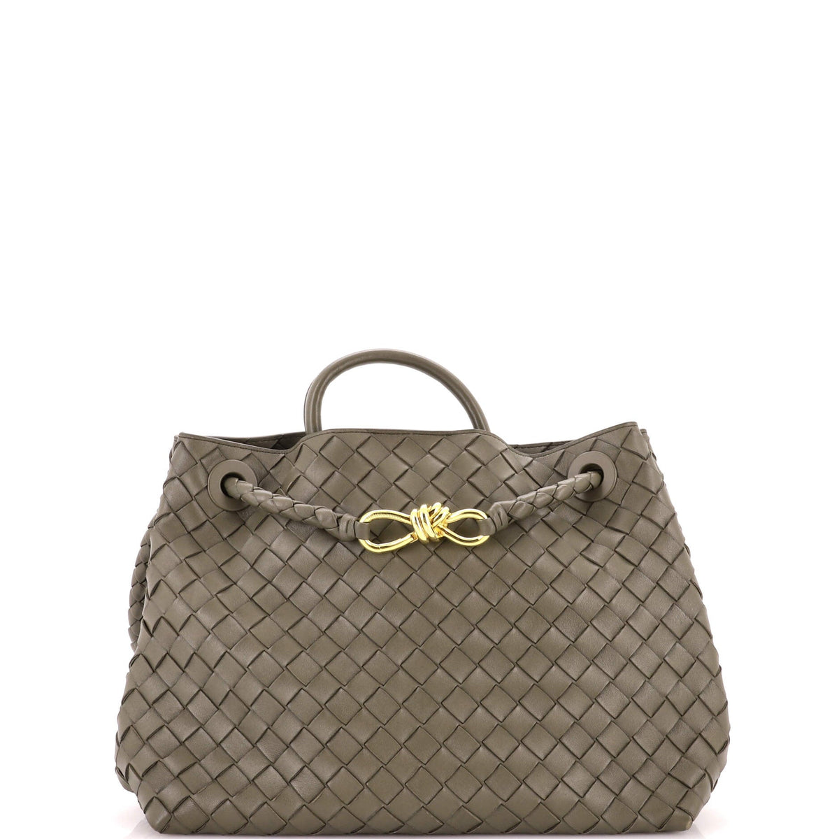 Bottega Veneta Andiamo Top Handle Bag Intrecciato Nappa Medium