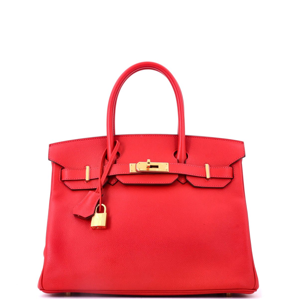 Hermes Birkin Handbag Rouge Casaque Epsom with Gold Hardware 30