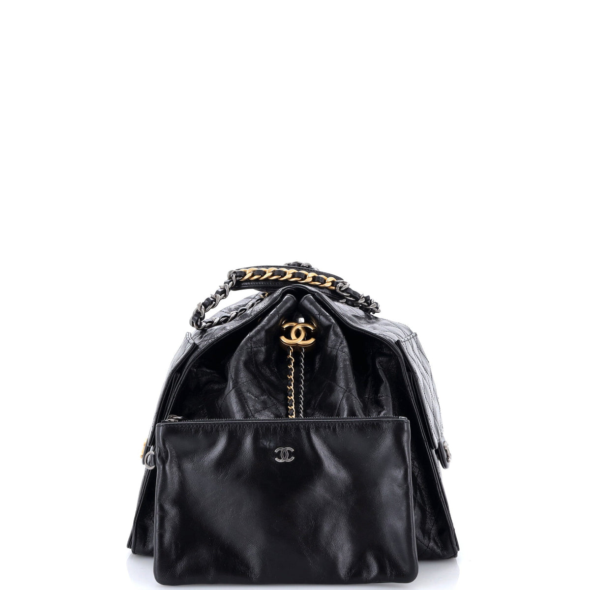 Chanel 25 Hobo Bag Quilted Shiny Crumpled Calfskin Medium