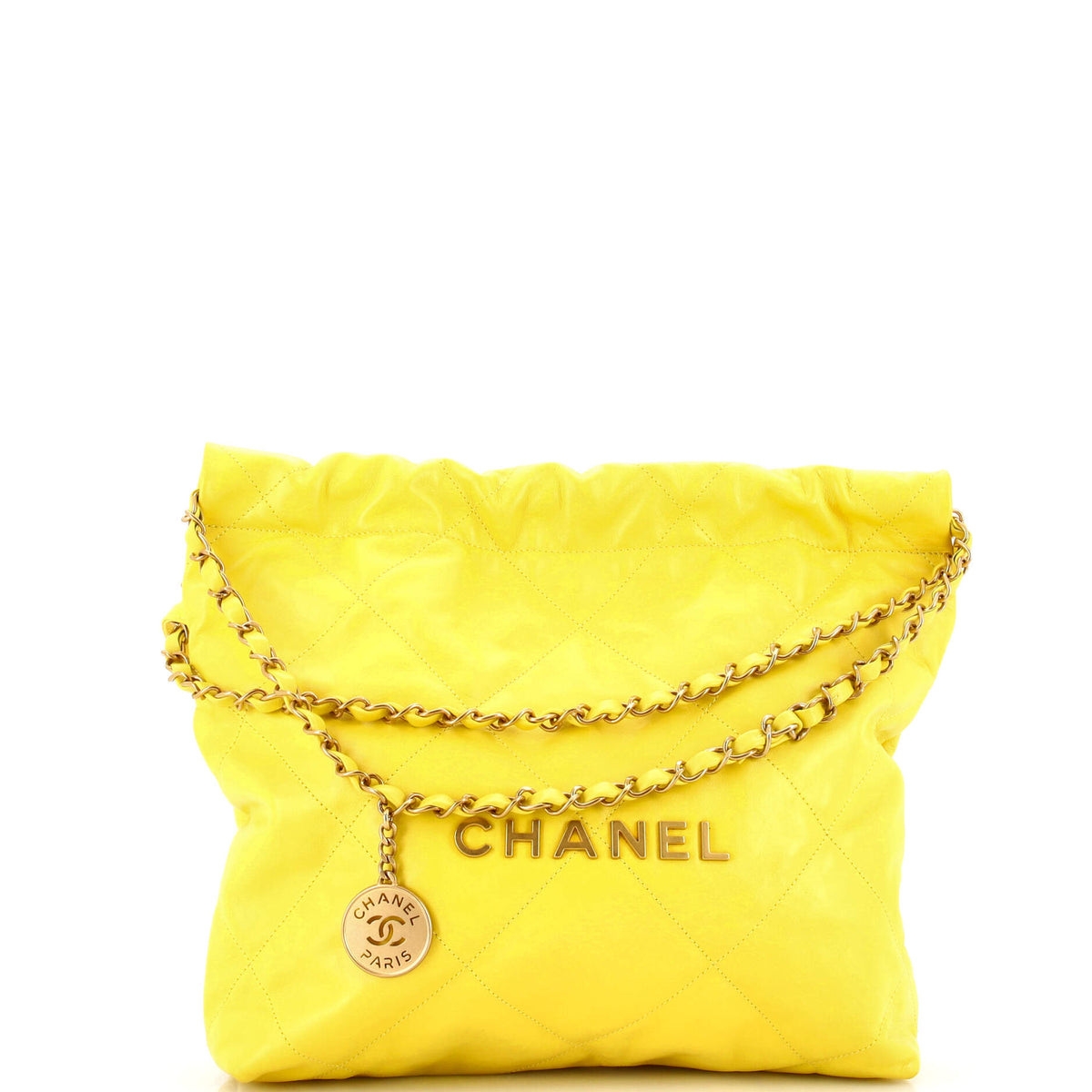Chanel 22 Chain Hobo Quilted Calfskin Small