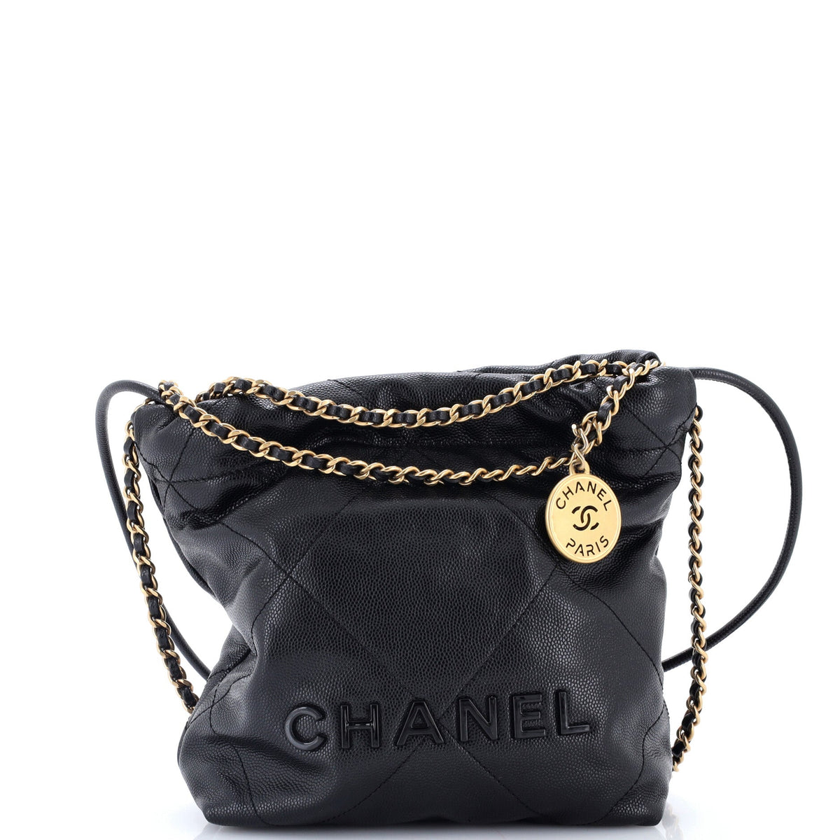 Chanel 22 Chain Hobo Quilted Caviar Mini