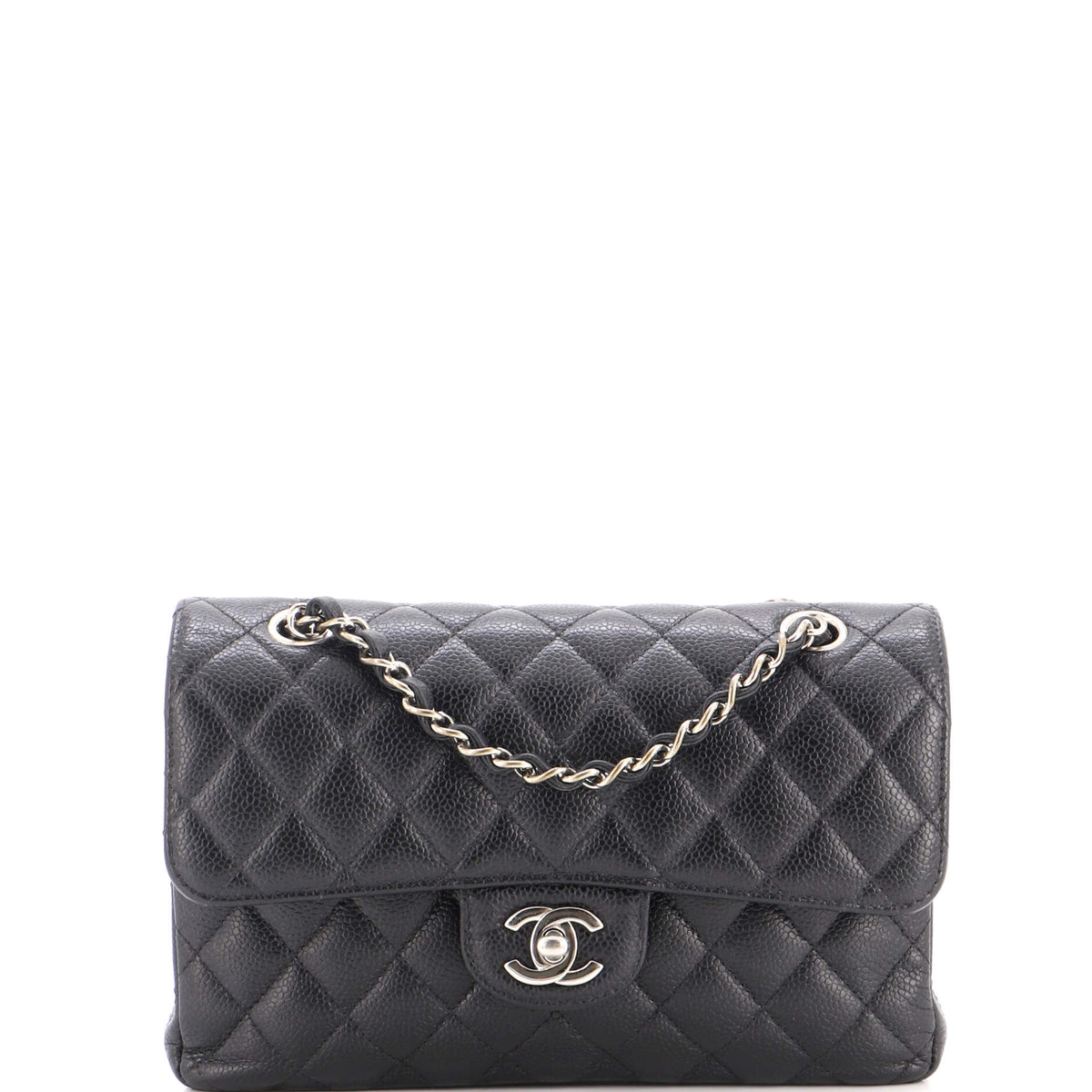 Chanel Classic Double Flap Bag Quilted Caviar Small