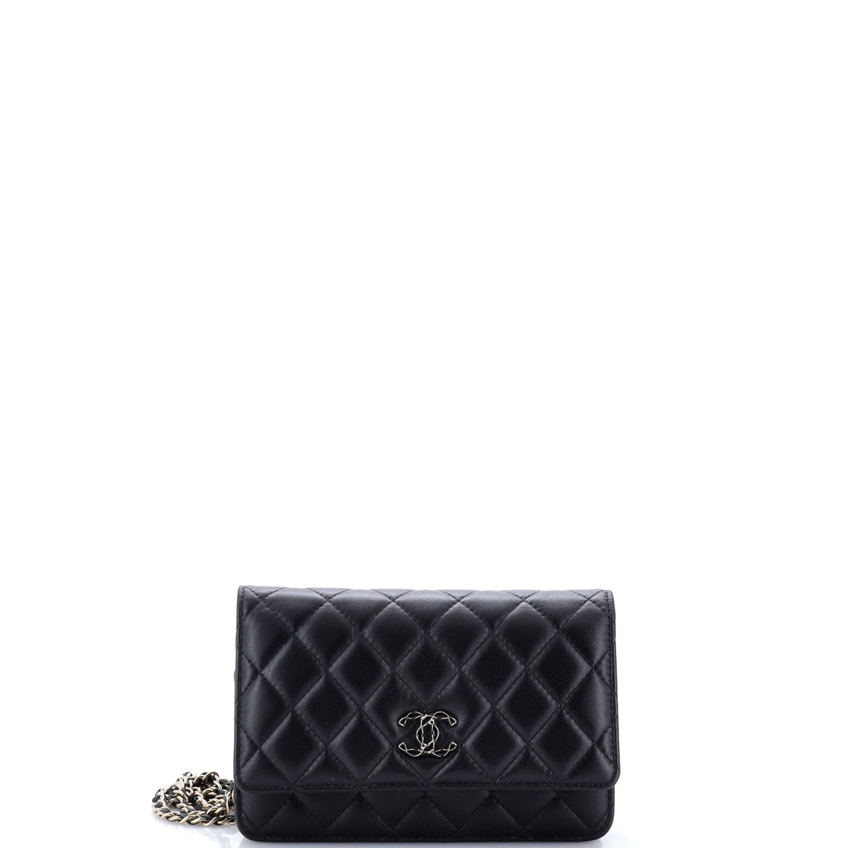 Chanel Enamel CC Wallet on Chain Quilted Lambskin