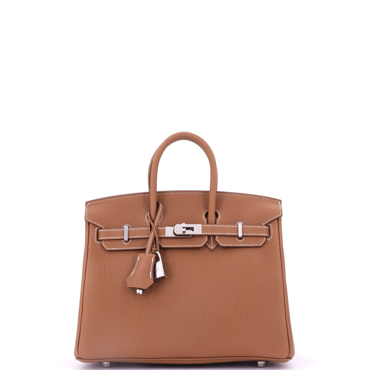 Hermes Birkin Handbag Gold Togo with Palladium Hardware 25