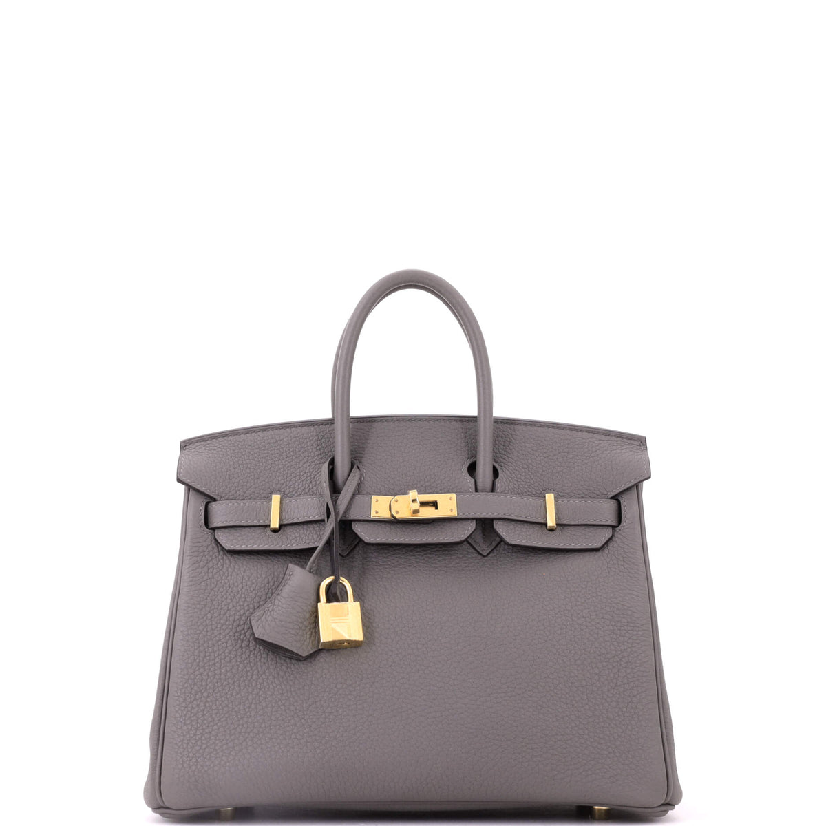 Hermes Birkin Handbag Gris Meyer Togo with Gold Hardware 25
