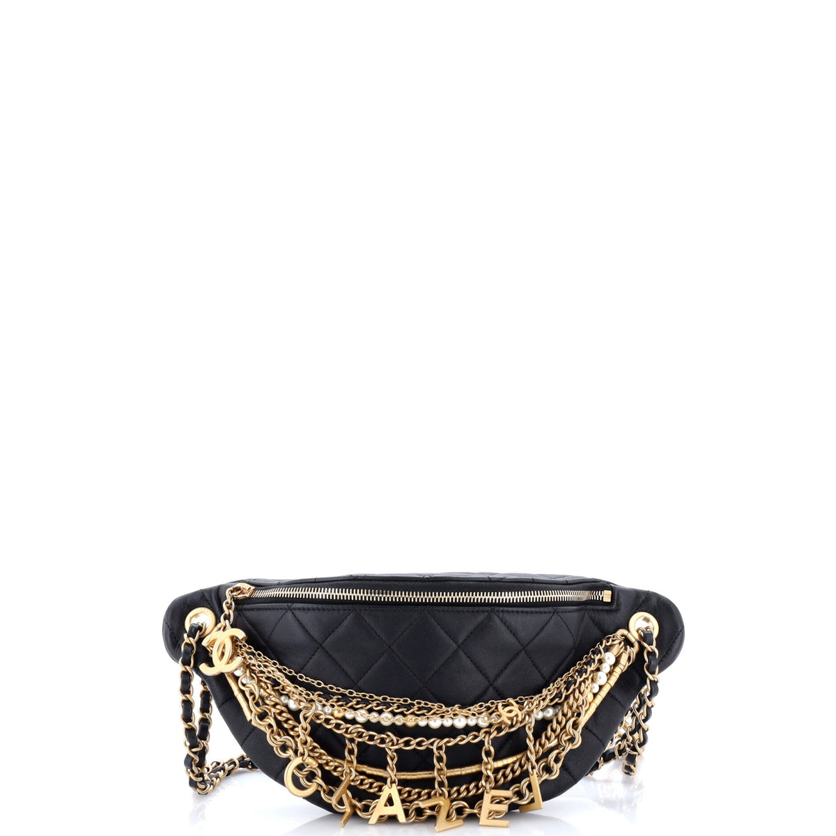 Chanel All About Chains Waist Bag Quilted Lambskin