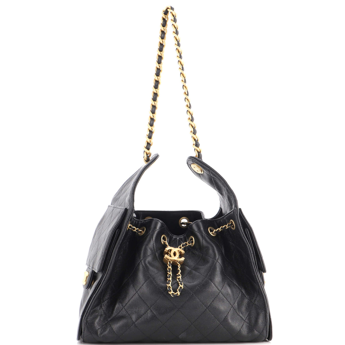 Chanel 25 Hobo Bag Quilted Caviar Small