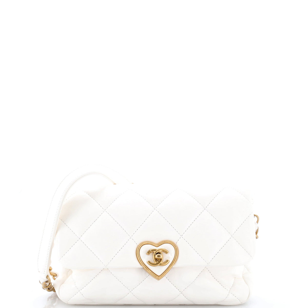 Chanel Coco Love CC Heart Flap Bag Quilted Lambskin Small