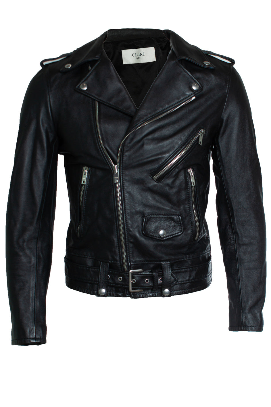 Celine Men's Celine, Christian Barclay classic biker jacket