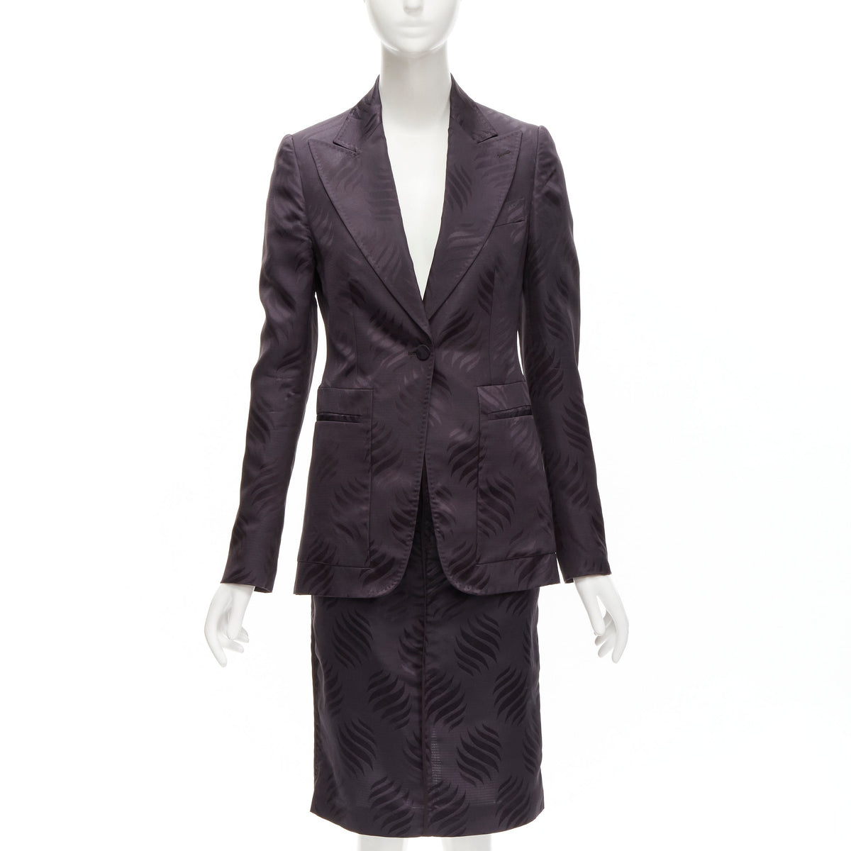 Gucci Women's Gucci Tom Ford Leaf Jacquard Blazer Suit