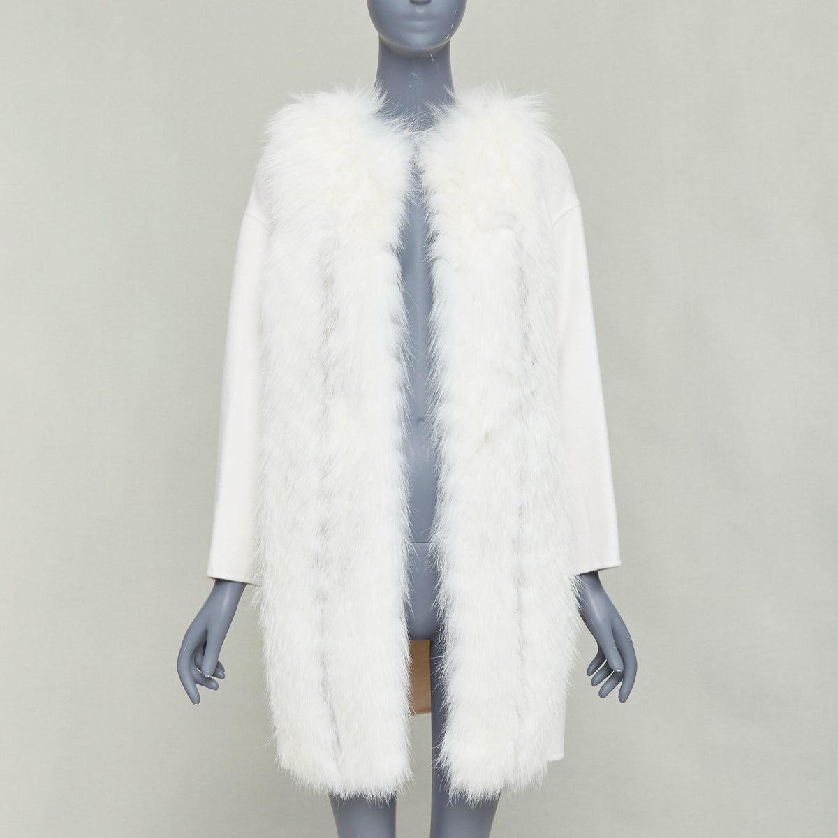 Fendi Women's Fendi Fox Fur Cashmere Long Coat