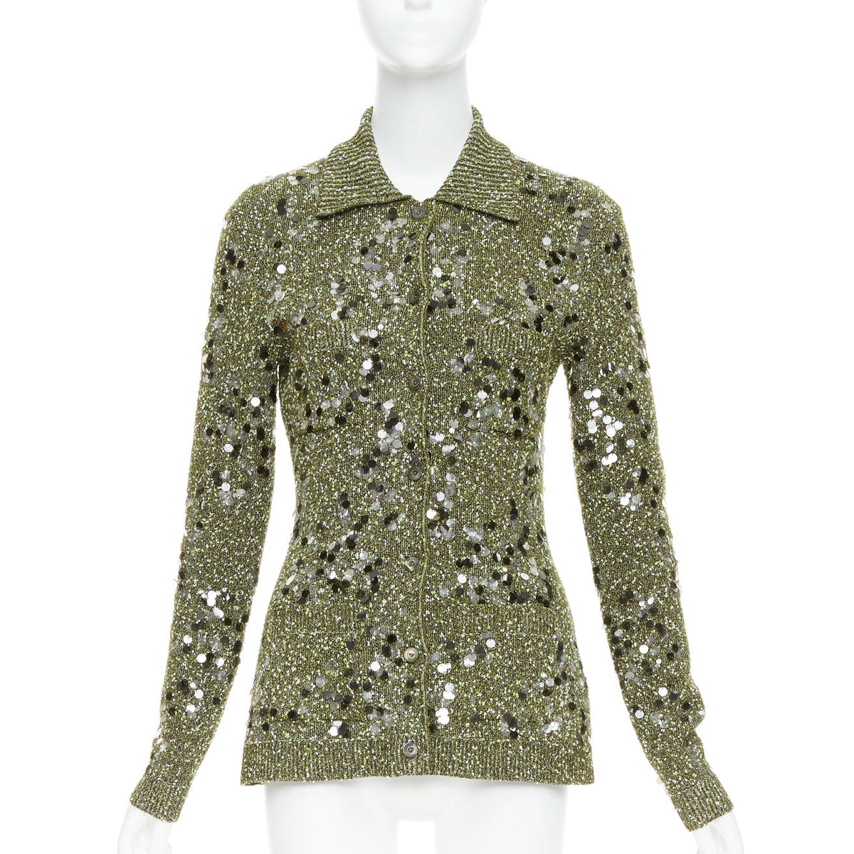 Gucci Women's Gucci Boucle Knit Pailettes Cardigan