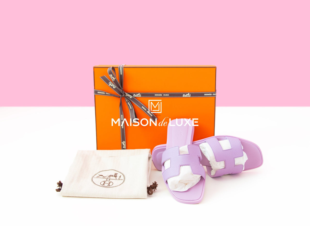 Hermes Hermes Women's Violet Amethyste Oran Sandal 38