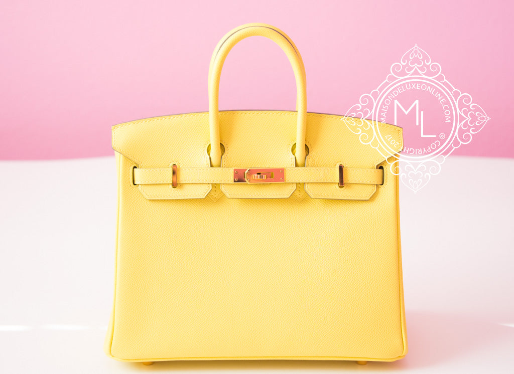 Hermes Hermes Pre-owned Hermes Soufre Epsom Gold Hardware Birkin 25 Handbag