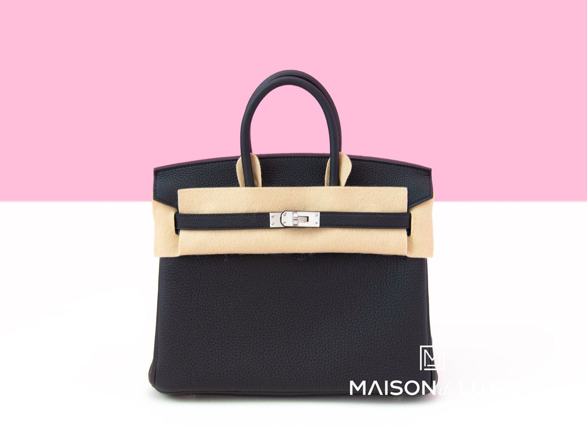 Hermes Hermes Birkin 25 Black Togo Palladium Hardware