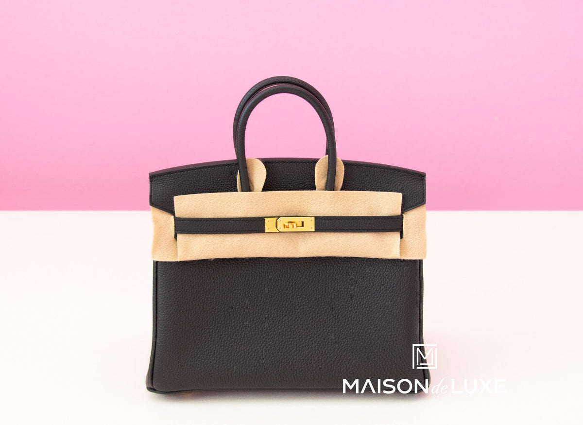 Hermes Hermes Black Noir Togo GHW Birkin 25 Handbag