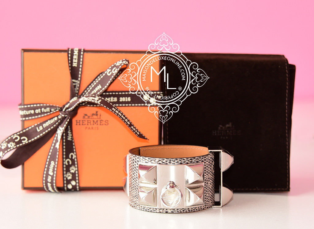 Hermes Hermes Ombre Lizard CDC Collier de Chien Bracelet S