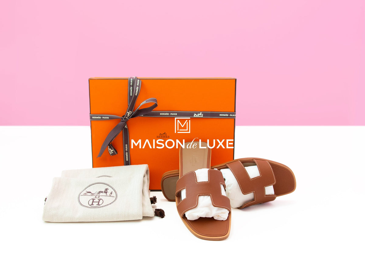 Hermes Hermes Women's Gold Oran Sandal Slipper 39 Shoes