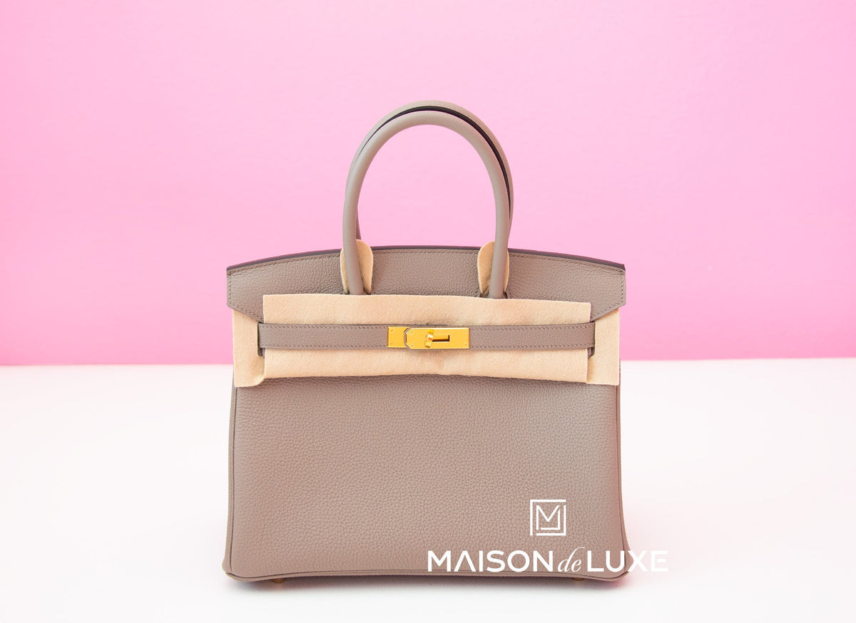Hermes Hermes Gris Asphalte Togo GHW Birkin 30 Handbag