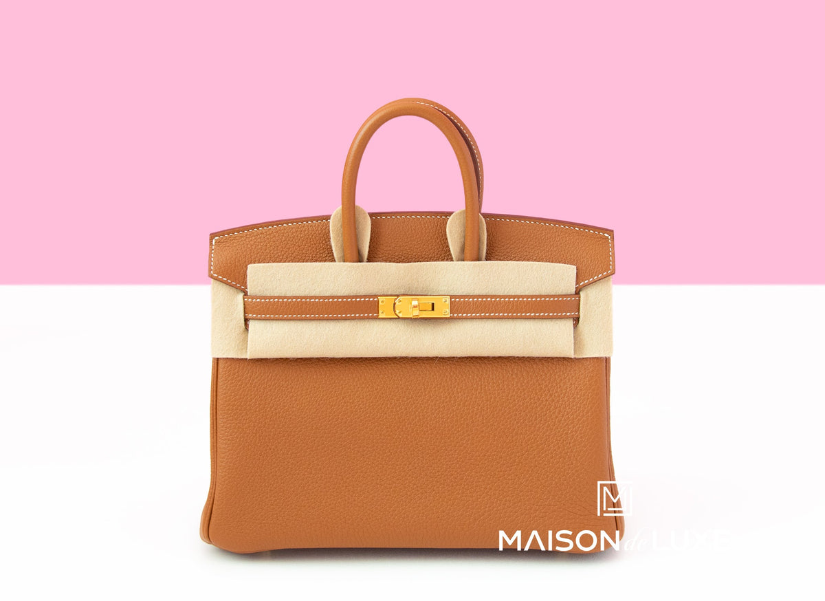 Hermes Hermes Birkin 25 Gold Togo Gold Hardware