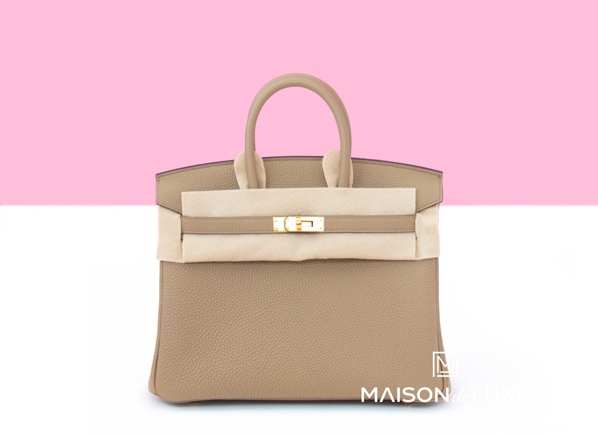 Hermes Hermes Birkin 25 Beige Marfa Togo Gold Hardware