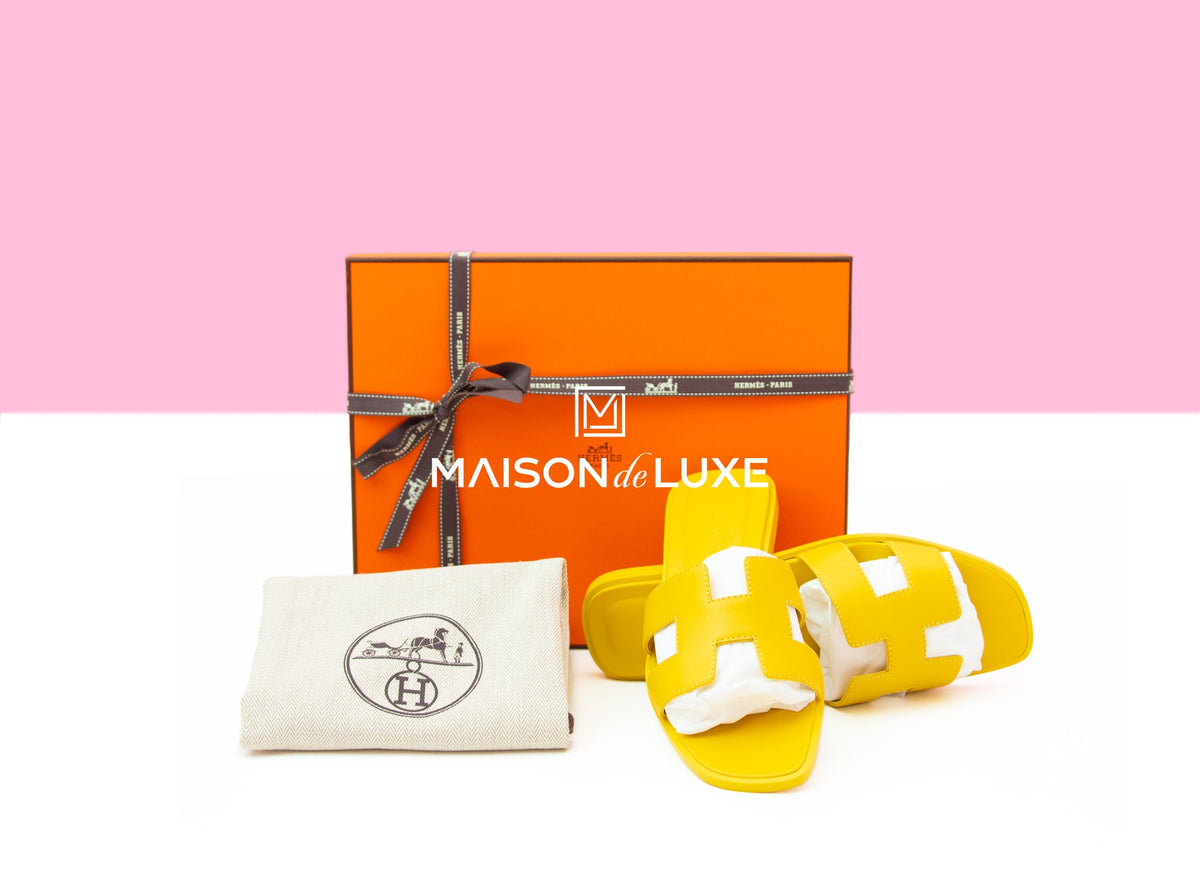 Hermes Hermes Women's Jaune Imperial Oran Sandal 37