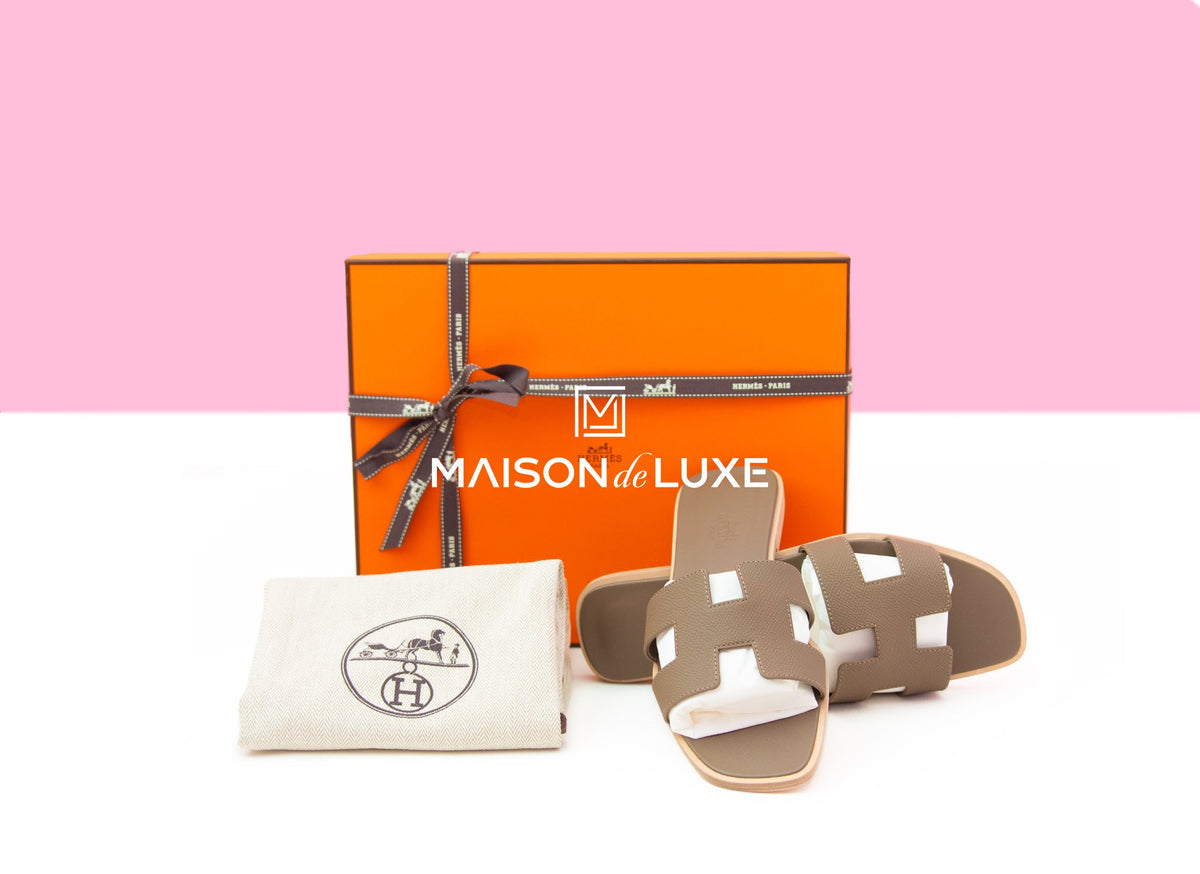 Hermes Hermes Women's Etoupe Oran Sandal 37.5