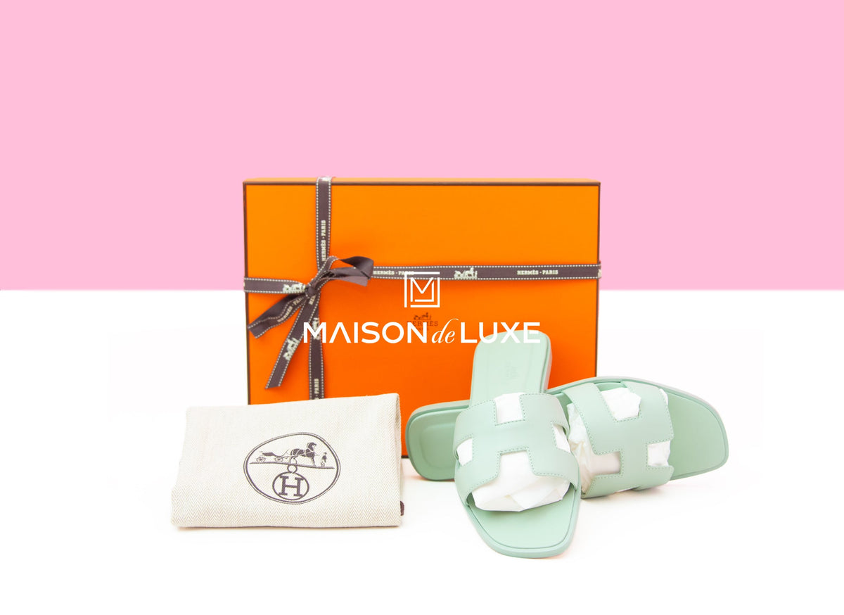 Hermes Hermes Women's Vert d'eau Oran Sandal 38