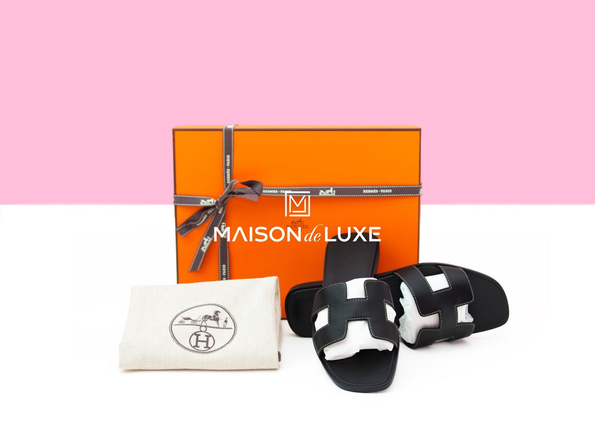 Hermes Hermes Women's Black Oran Sandal 38