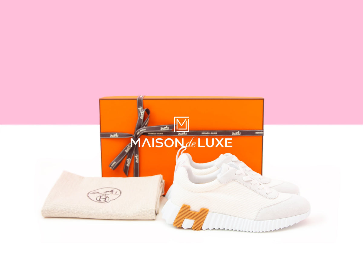 Hermes Hermes Women's White Bouncing 38 Sneaker