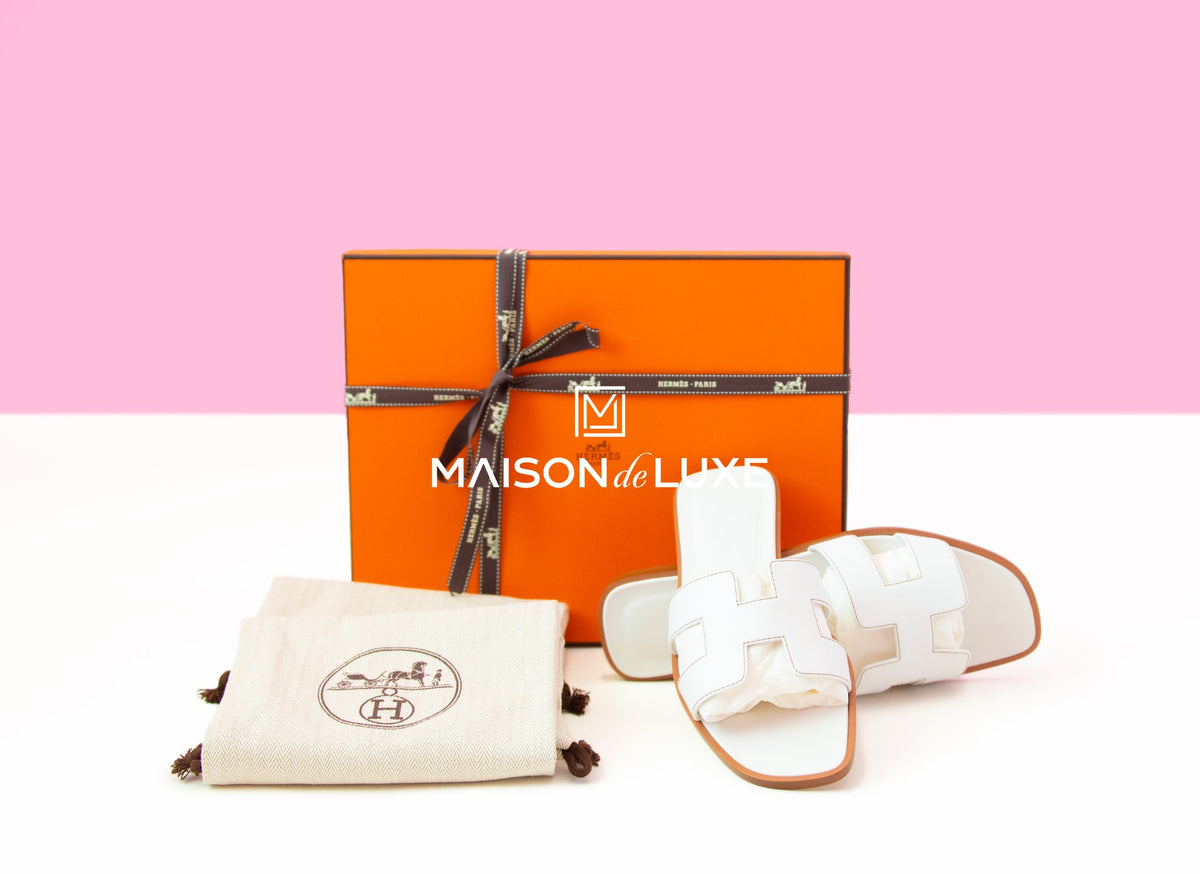 Hermes Hermes Women's White Oran Sandal 37