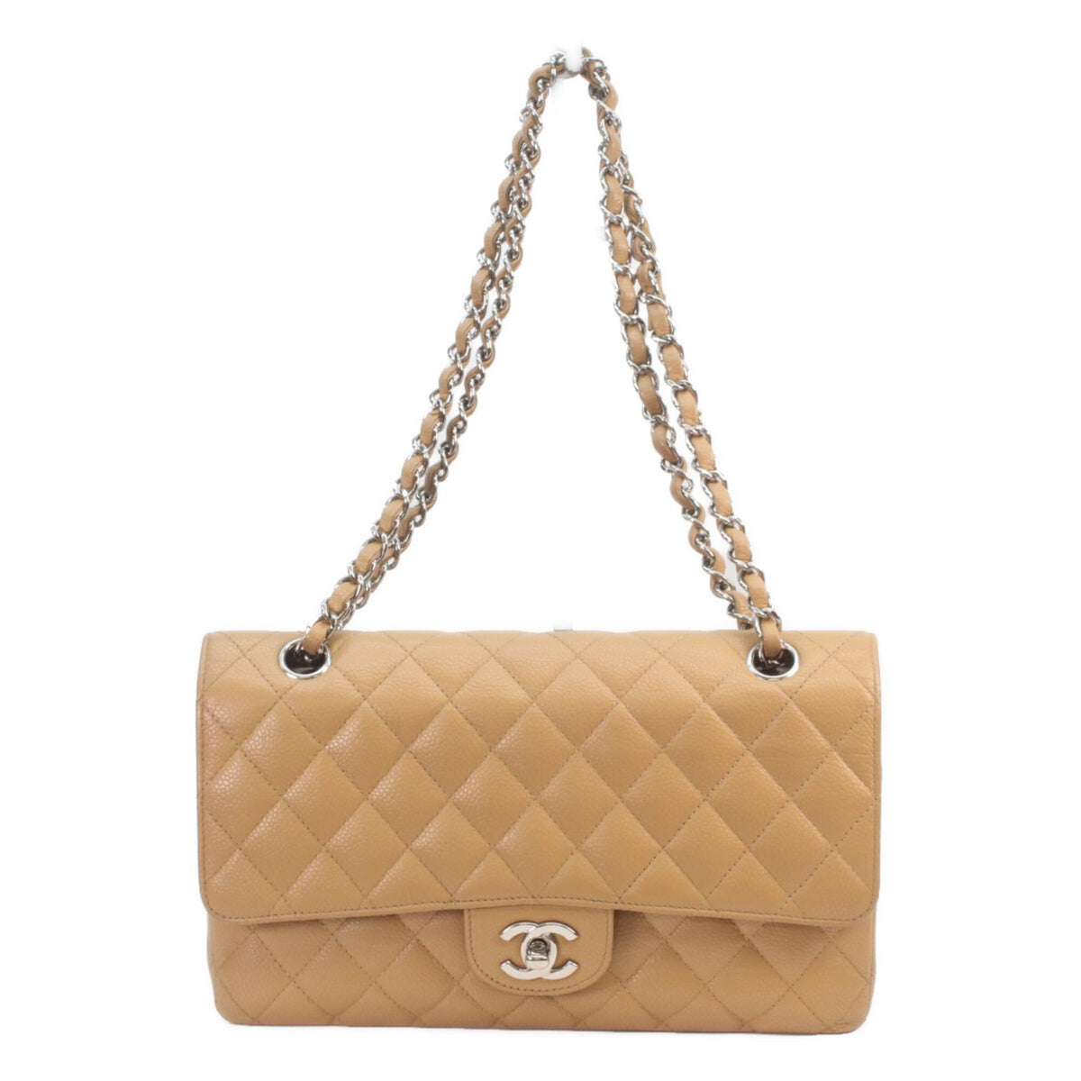 Chanel Classic Double Flap Bag Quilted Caviar Medium