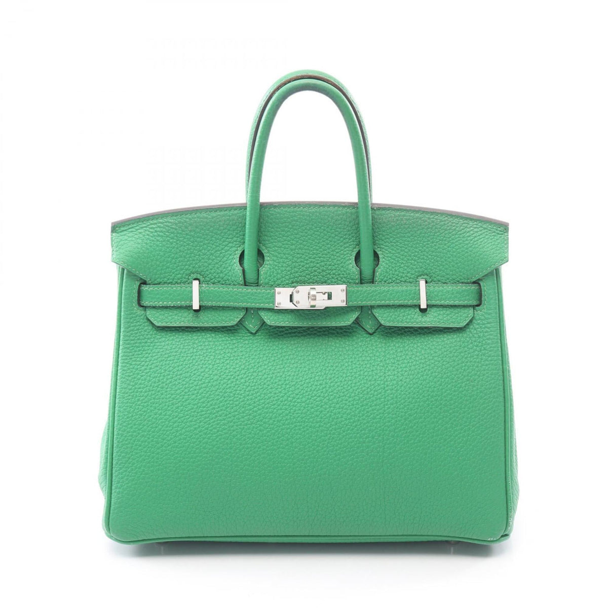 Hermes Birkin Handbag Green Togo with Palladium Hardware 25