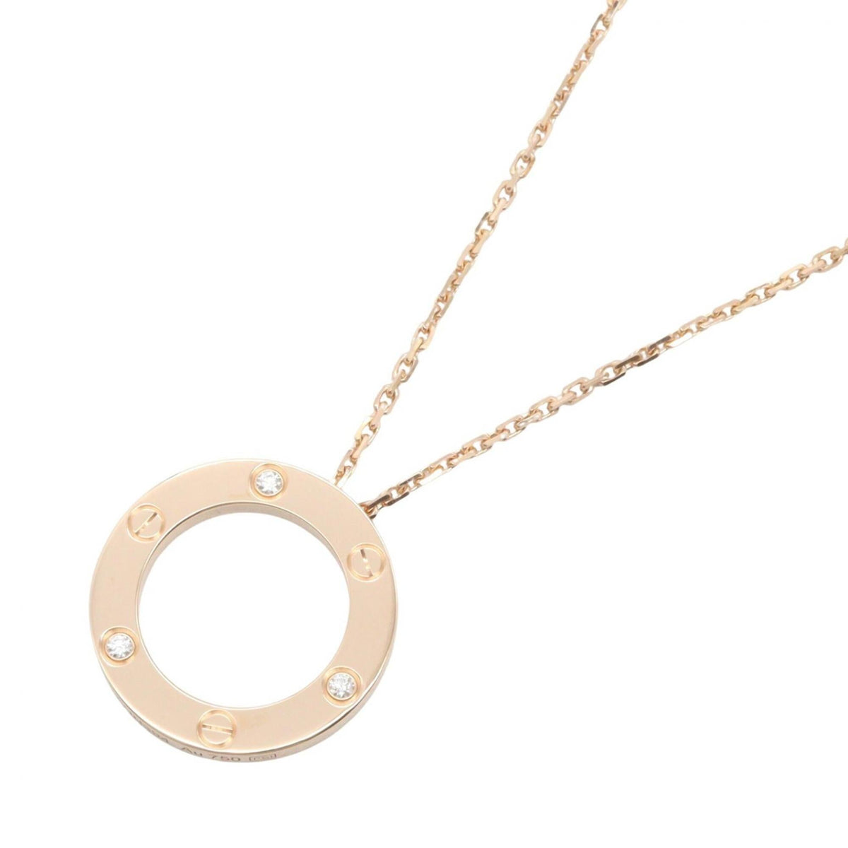 Cartier Love Pendant Necklace 18K Rose Gold with Diamond