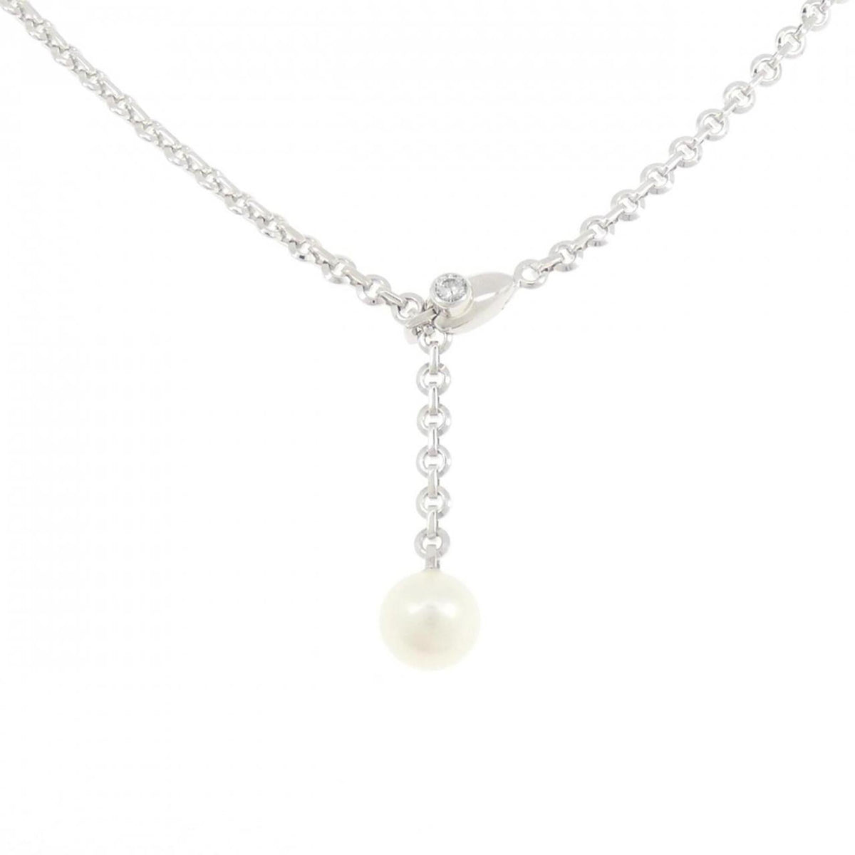 Cartier Pendant Necklace 18K White Gold with Diamond and Freshwater Pearl