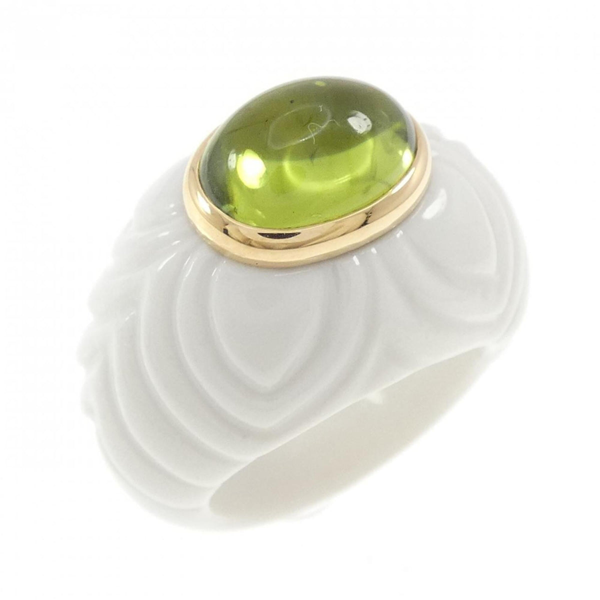 Bvlgari Band Ring 18K Yellow Gold with Peridot
