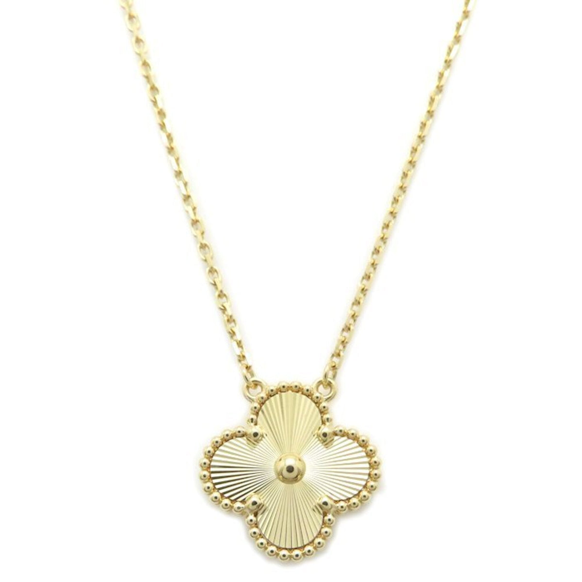 Van Cleef & Arpels Vintage Alhambra Pendant Necklace 18K Yellow Gold