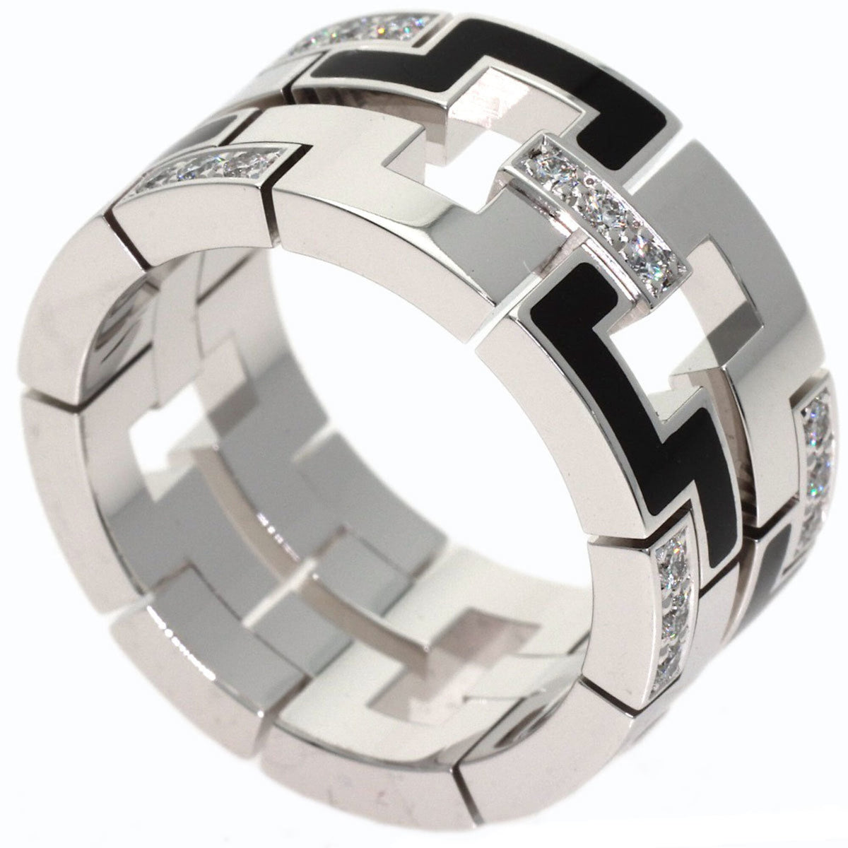 Cartier Dragon Padlock Ring 18K White Gold with Diamond
