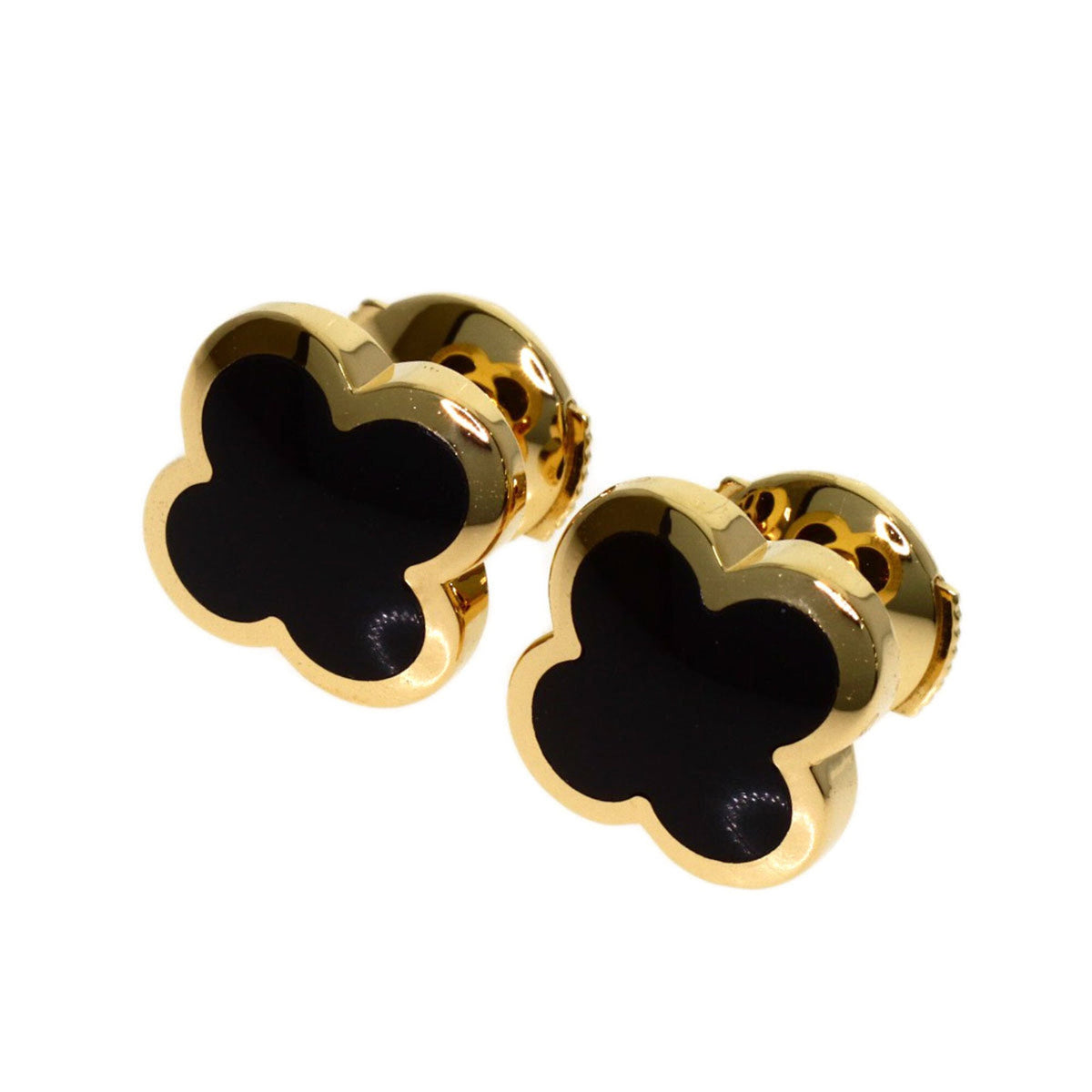 Van Cleef & Arpels Alhambra Earrings 18K Yellow Gold and Onyx 18K Yellow Gold