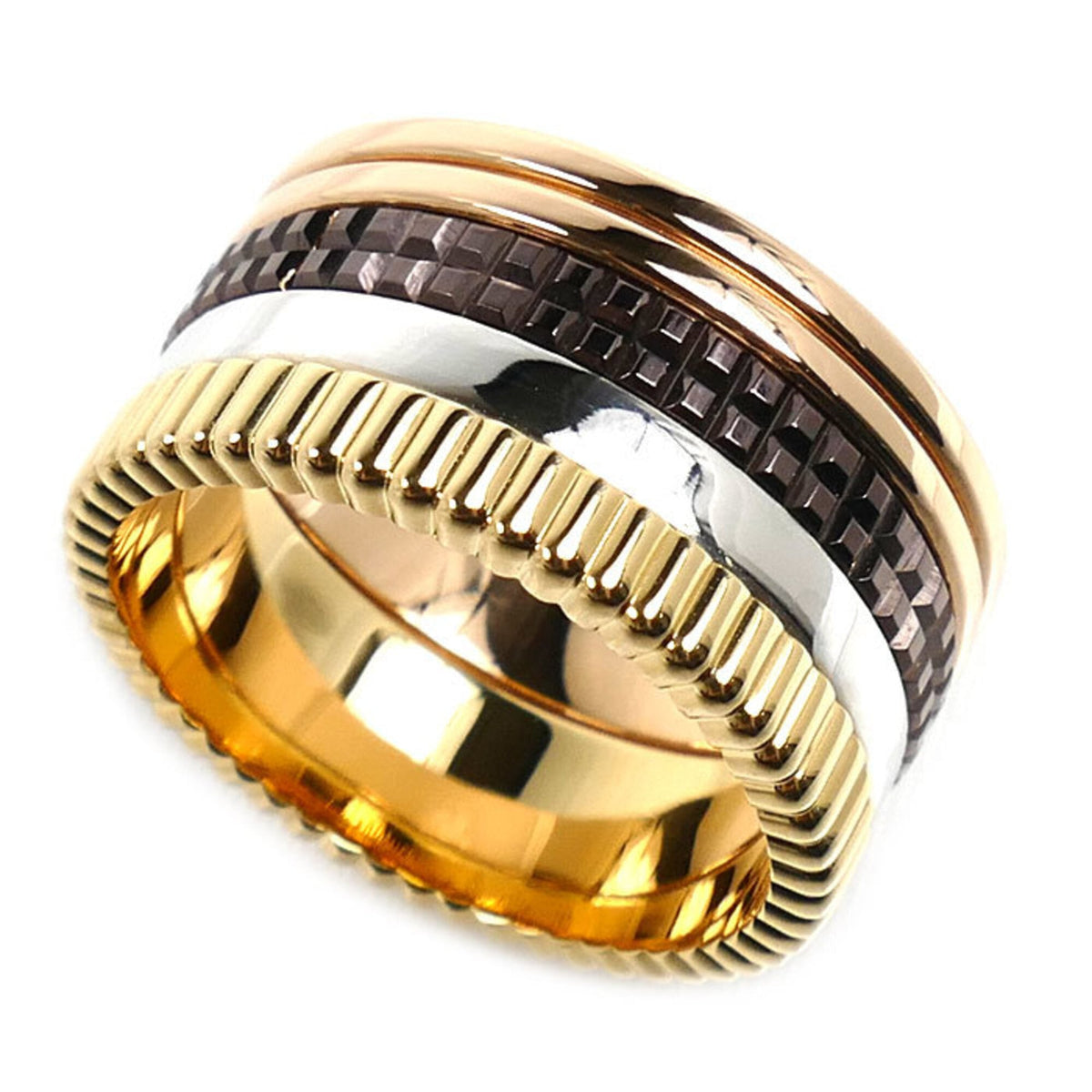 Boucheron Quatre Classic Large Ring 18K Tricolor Gold